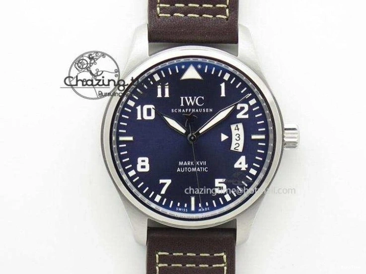 MIROTIME 0513 Youthful Pilot Spitfire 3878 Chrono BP Gray Dial SS On Black Leather Strap A 7368